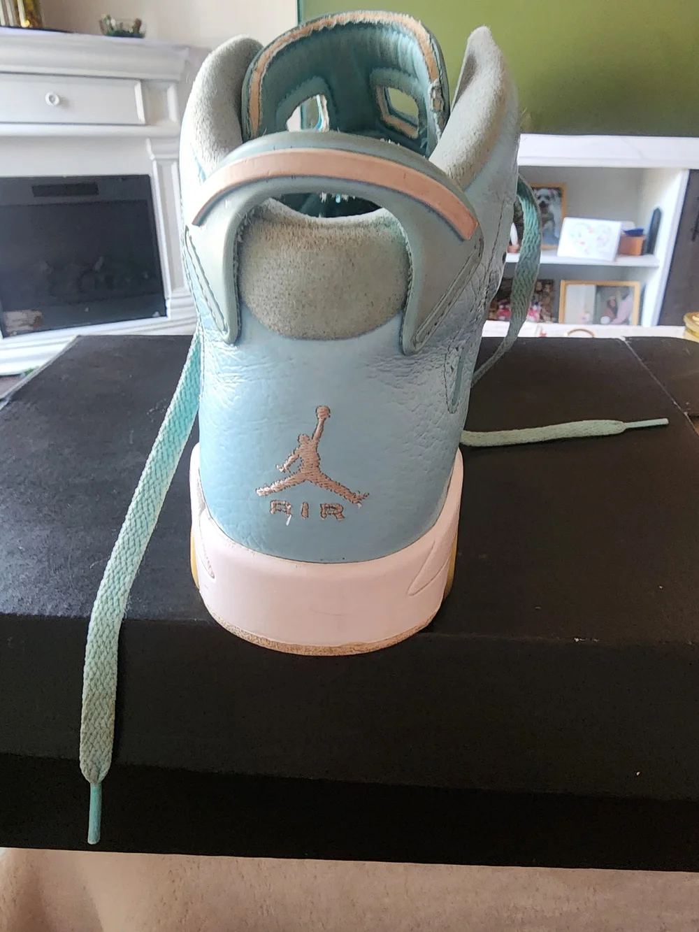 Jordan Kids Light Aqua High-Top Sneakers